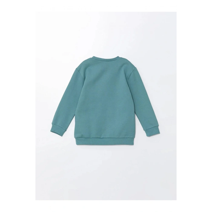 LCW Kids Bisiklet Yaka Kalın Baskılı Erkek Bebek Sweatshirt