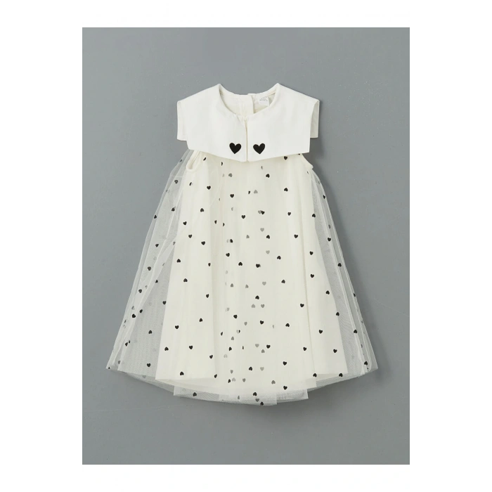 LCW Kids Bisiklet Yaka Kız Çocuk Dantel Elbise
