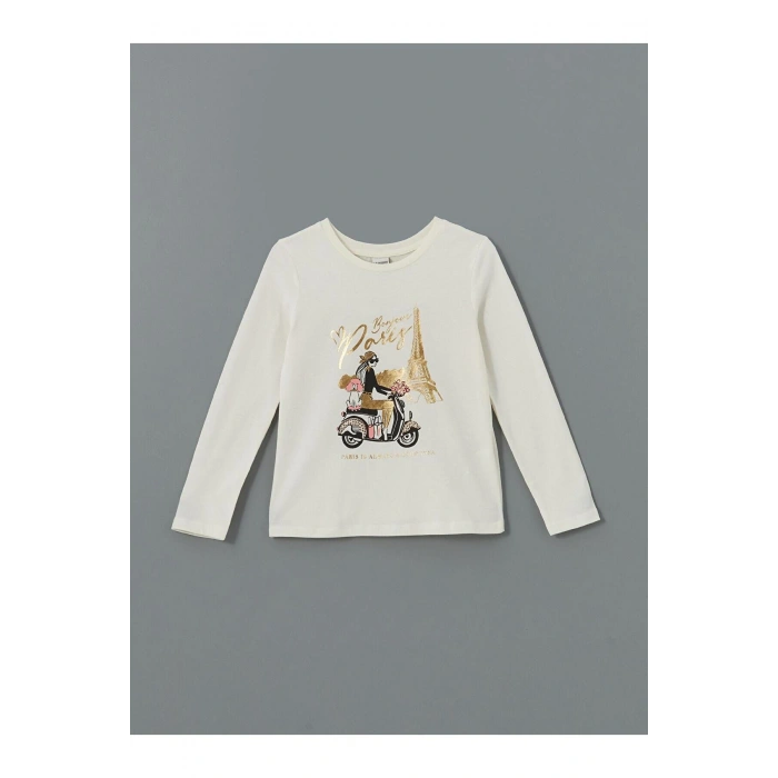 LCW Kids Bisiklet Yaka Kız Çocuk Tişört