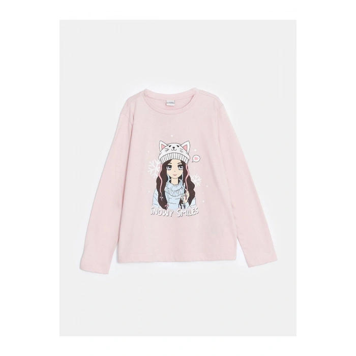 LCW Kids Bisiklet Yaka Kız Çocuk Tişört