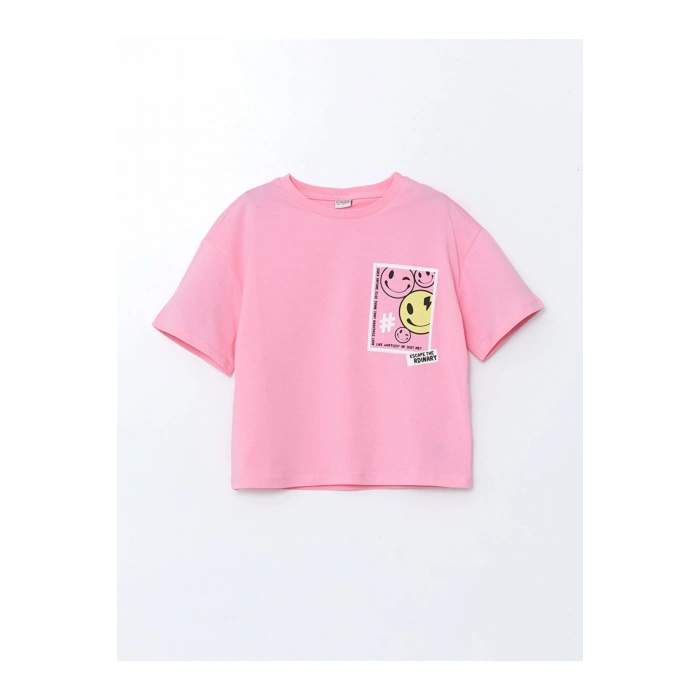 LCW Kids Bisiklet Yaka Kız Çocuk Tişört 2li