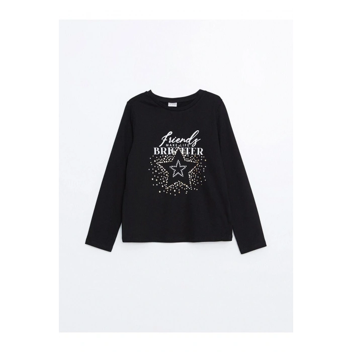 LCW Kids Bisiklet Yaka Kız Çocuk Tişört (W4)