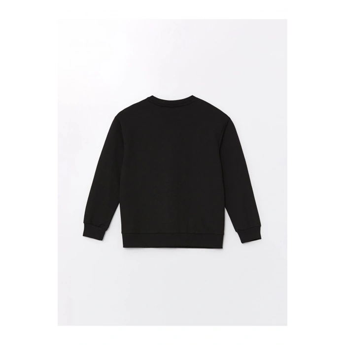 LCW Kids Bisiklet Yaka Nakışlı Uzun Kollu Kız Çocuk Sweatshirt