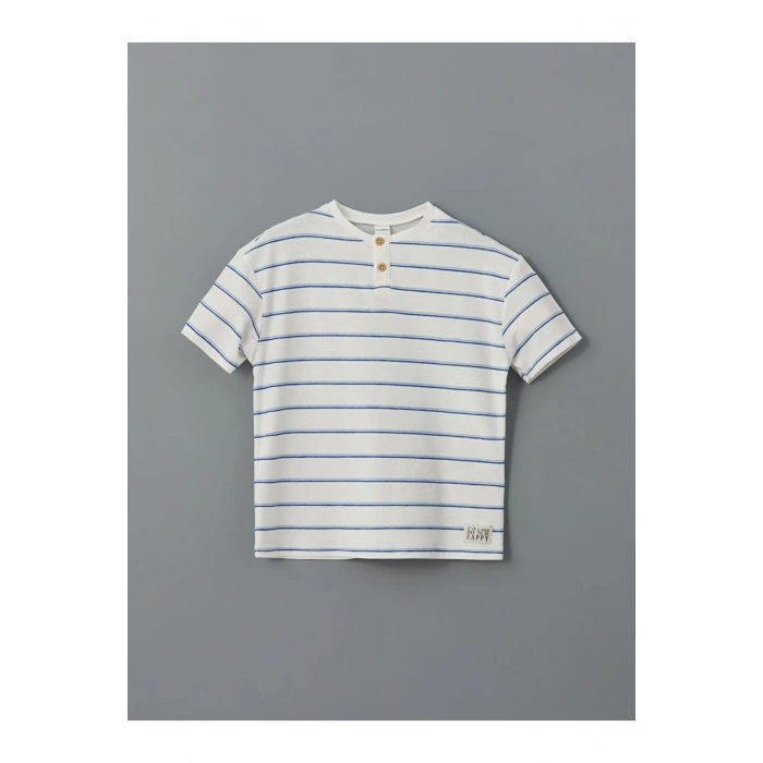 LCW Kids Çizgili Erkek Çocuk Tişört ve Pantolon 2li