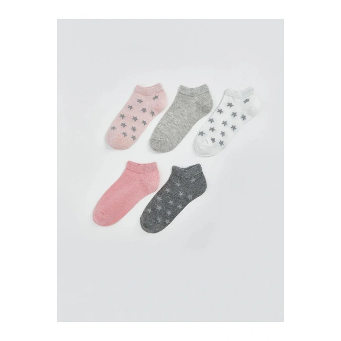 LCW Kids Desenli Kız Çocuk Patik Çorap 5li (W5)