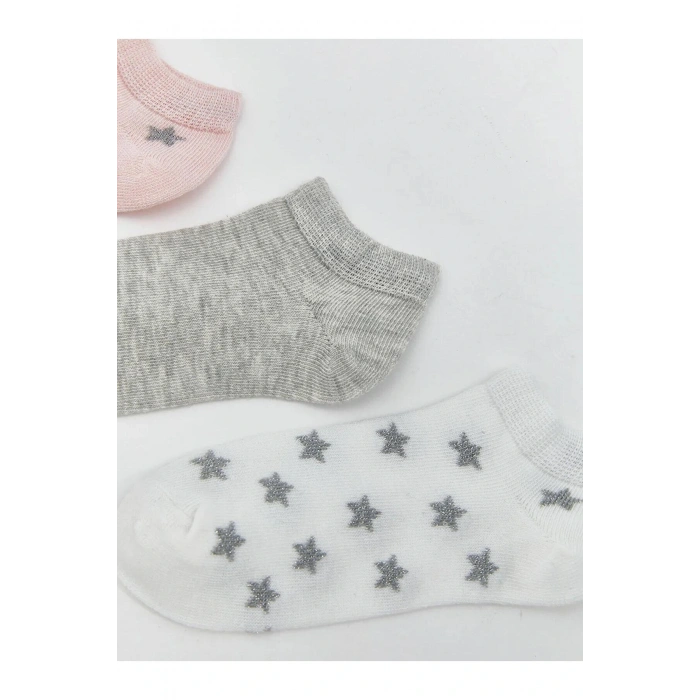 LCW Kids Desenli Kız Çocuk Patik Çorap 5li (W5)