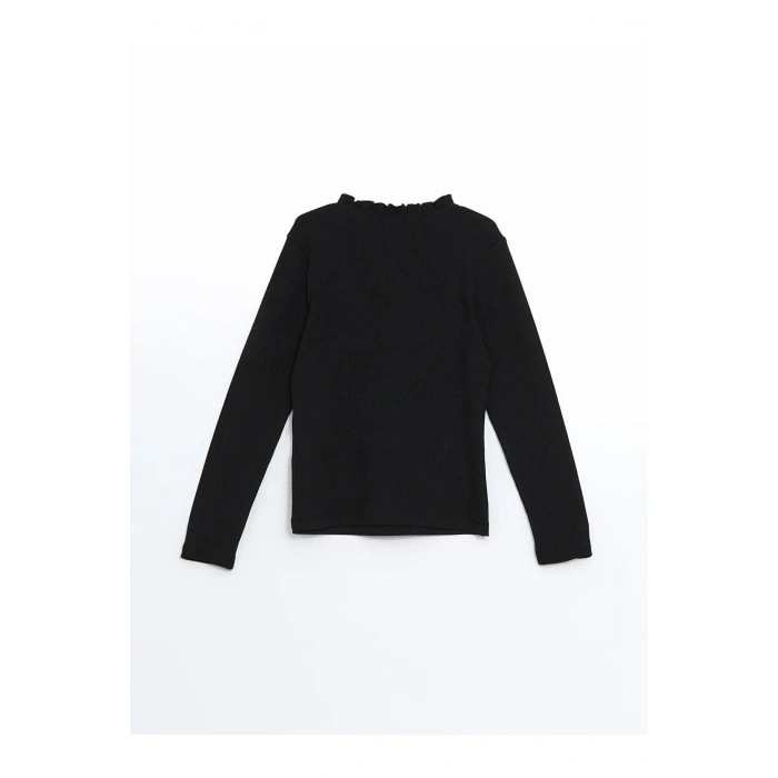 LCW Kids Dik Yaka Taş Baskılı Kız Çocuk Tişört