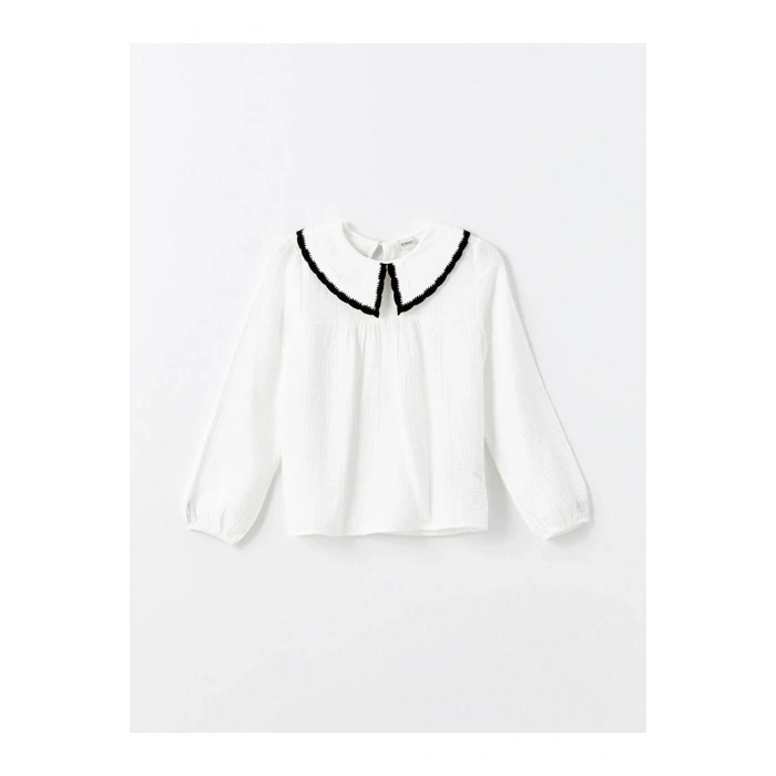 Lcw Kids Ekru Bebe Yaka Kız Çocuk Bluz
