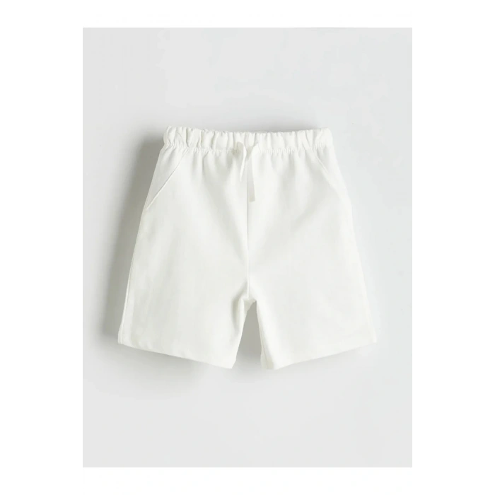 LCW Kids Ekru Beli Lastikli Erkek Çocuk Şort