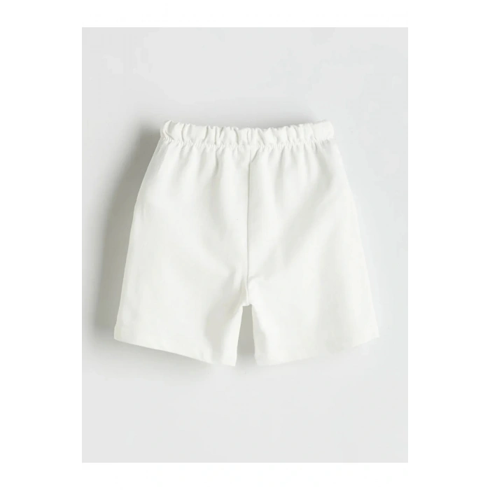 LCW Kids Ekru Beli Lastikli Erkek Çocuk Şort