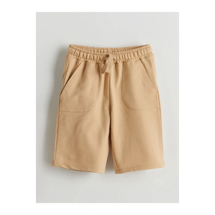 LCW Kids Ekru Bisiklet Yaka Baskılı Erkek Çocuk Takım 2li