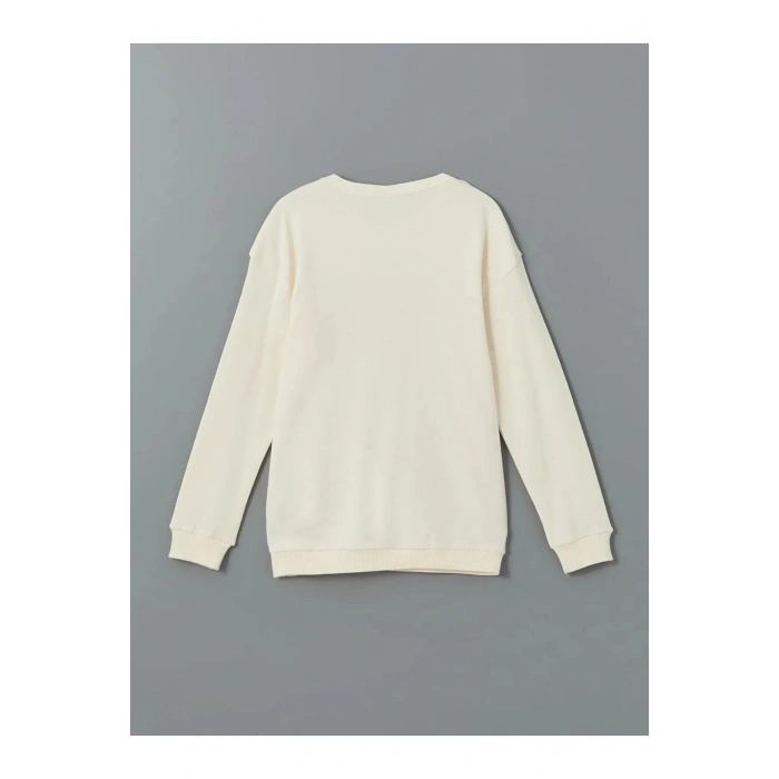 LCW Kids Ekru Bisiklet Yaka Erkek Çocuk Tişört