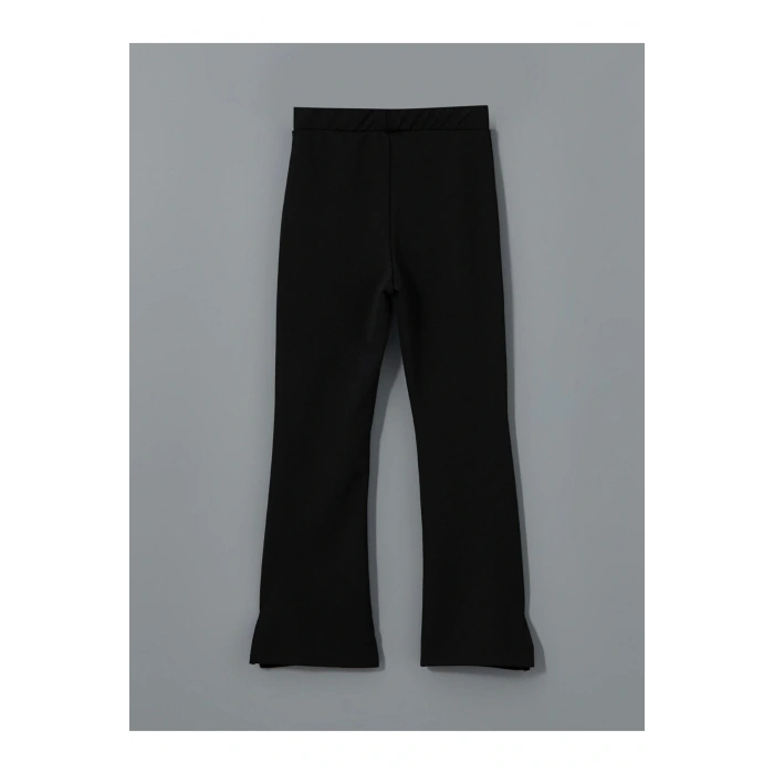 LCW Kids Ekru Bisiklet Yaka Kız Çocuk Sweatshirt ve Tayt