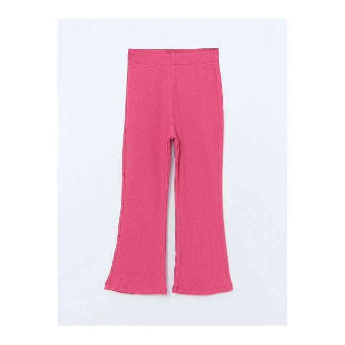 LCW Kids Ekru Çiçekli Dantelli Kız Çocuk Tişört ve Tayt 2li