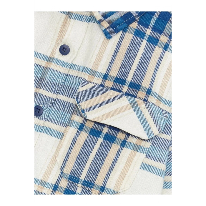 LCW Kids Ekru Ekose Uzun Kollu Erkek Çocuk Gömlek