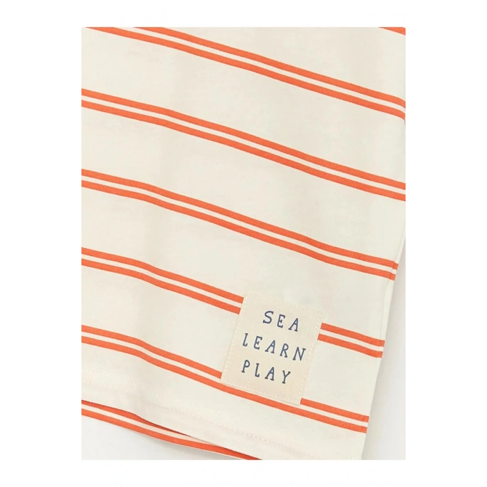 LCW Kids Ekru Rahat Kalıp Erkek Çocuk Tişört ve Şort