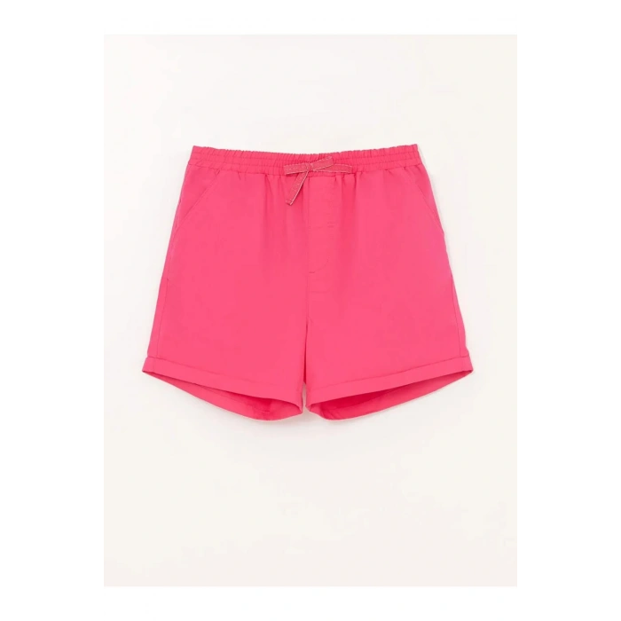 LCW Kids Fuşya Beli Lastikli Basic Kız Çocuk Şort