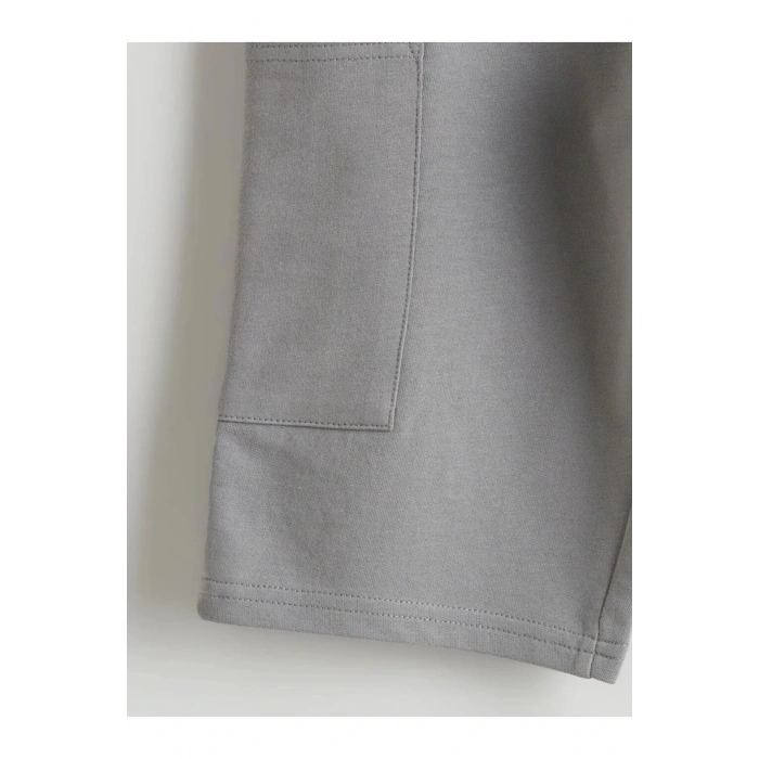 LCW Kids Gri Beli Lastikli Basic Erkek Çocuk Kargo Şort