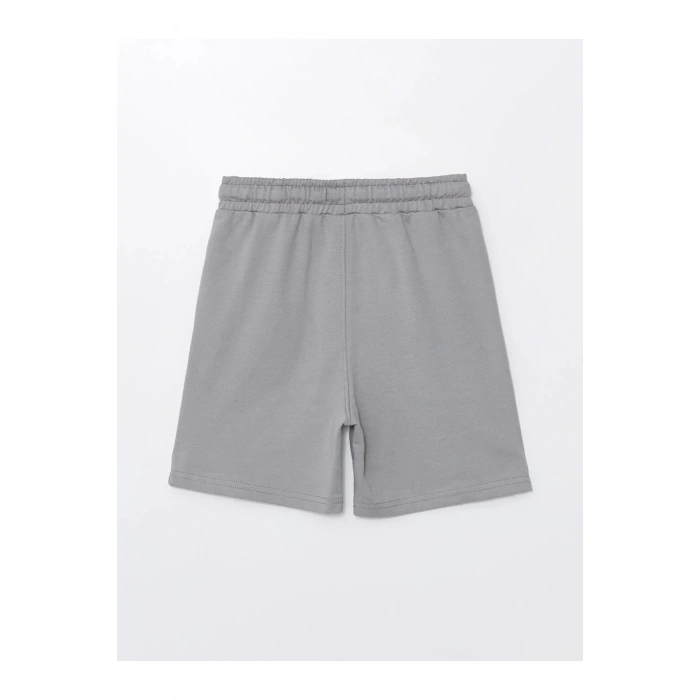 LCW Kids Gri Beli Lastikli Baskılı Erkek Çocuk Şort