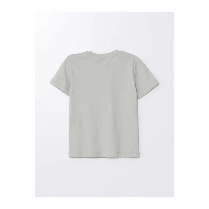 LCW Kids Gri Bisiklet Yaka Erkek Çocuk Tişört ve Bermuda