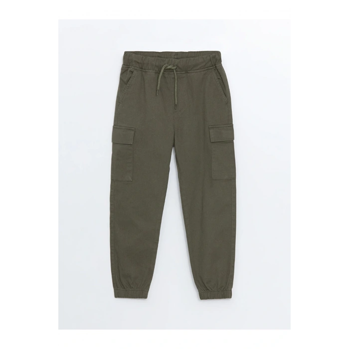 Lcw Kids Haki Beli Lastikli Erkek Çocuk Kargo Jogger Pantolon