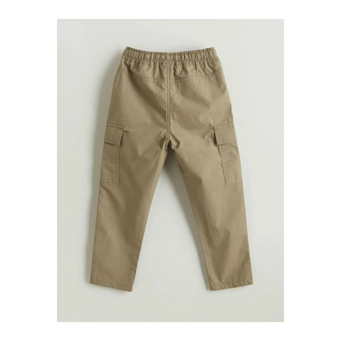 LCW Kids Haki Beli Lastikli Erkek Çocuk Kargo Pantolon