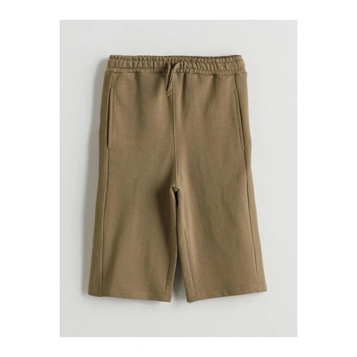 LCW Kids Haki Beli Lastikli Erkek Çocuk Şort