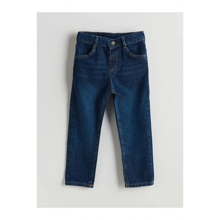 LCW Kids Indigo Beli Ayarlanabilir Erkek Çocuk Jean Pantolon