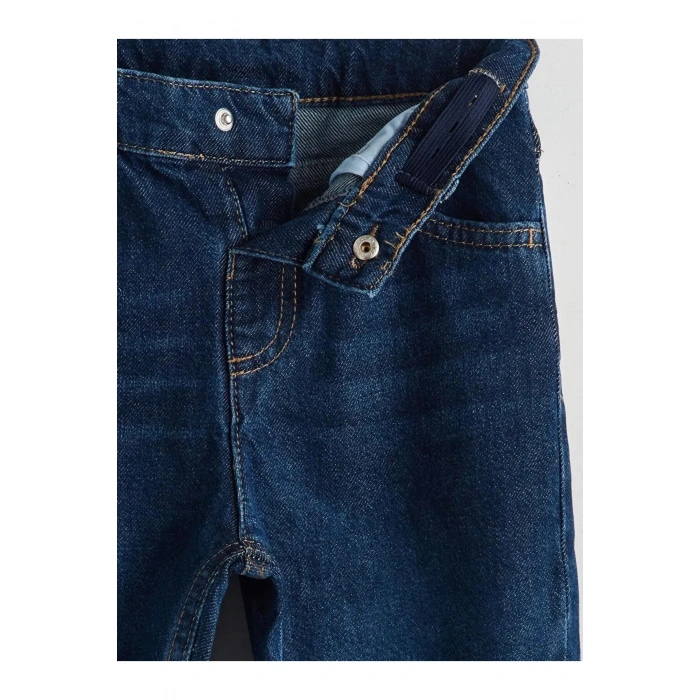 LCW Kids Indigo Beli Ayarlanabilir Erkek Çocuk Jean Pantolon