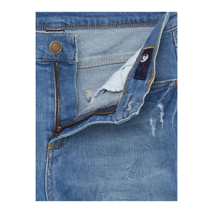 LCW Kids İndigo Beli Ayarlanabilir Lastikli Erkek Çocuk Jean Pantolon