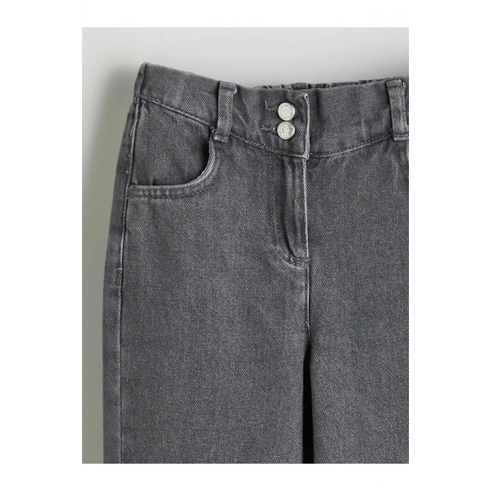 LCW Kids Indigo Beli Ayarlanabilir Lastikli Kız Çocuk Jean Pantolon