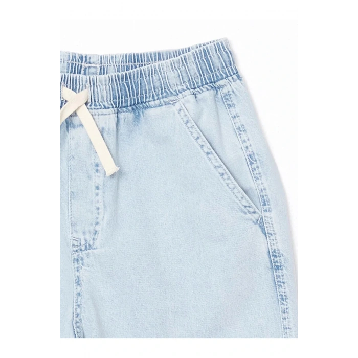 LCW Kids İndigo Beli Lastikli Erkek Çocuk Jogger Jean Pantolon