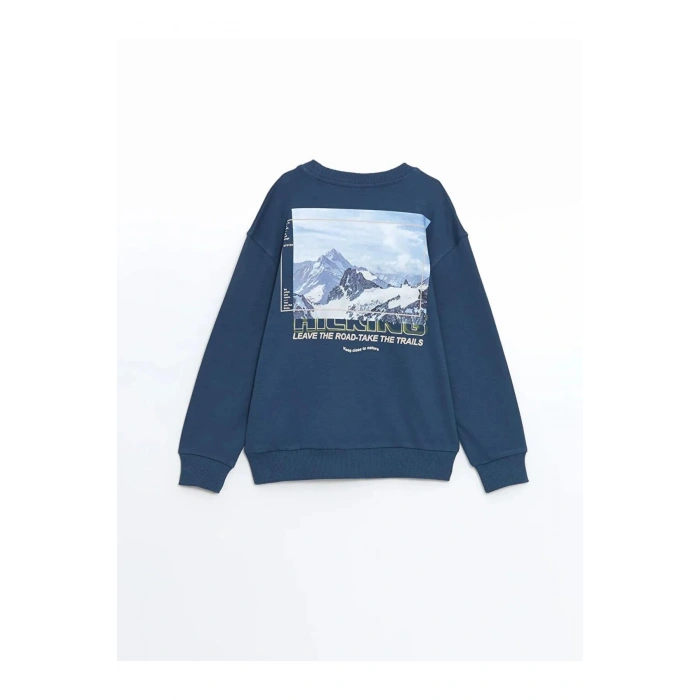 LCW Kids İndigo Bisiklet Yaka Erkek Çocuk Tişört