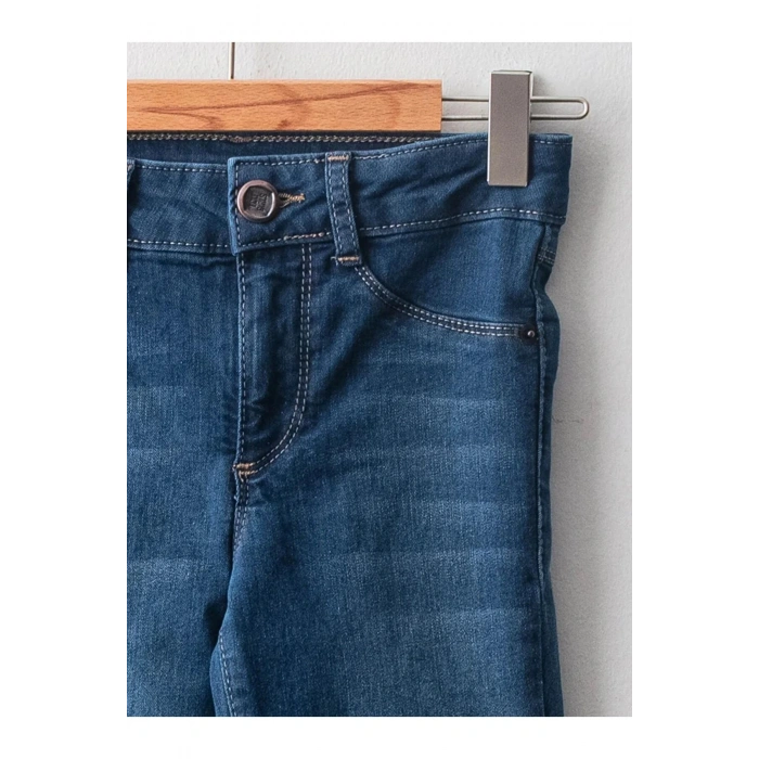 LCW Kids İndigo İspanyol Paça Kız Çocuk Jean Pantolon