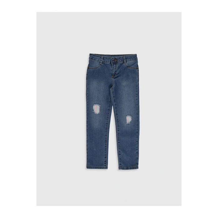 LCW Kids Indigo Kız Çocuk Jean Pantolon