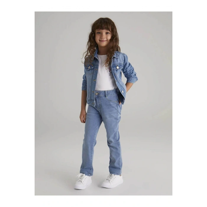 LCW Kids İndigo Kız Çocuk Jean Pantolon