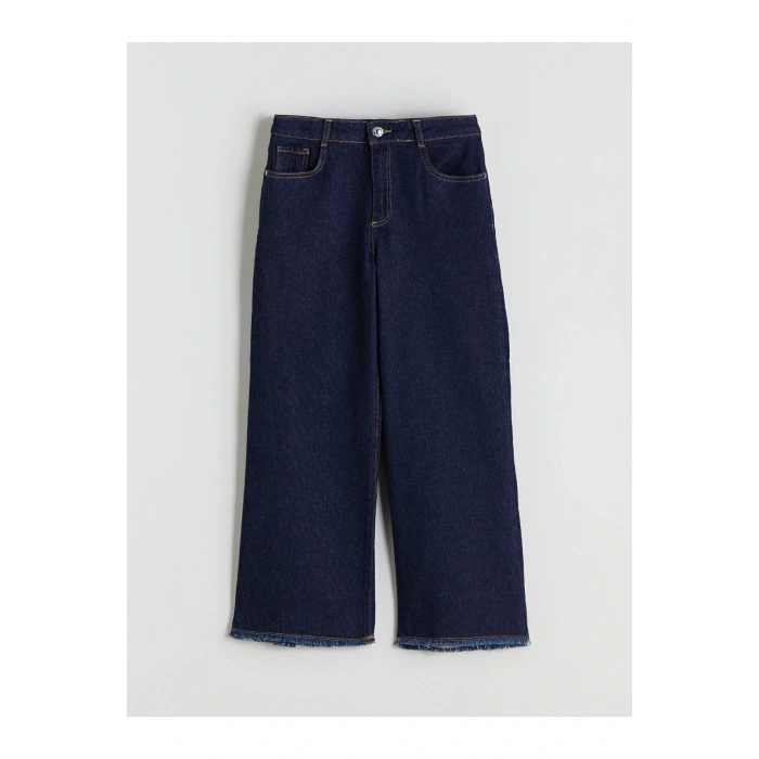 LCW Kids Indigo Wideleg Kız Çocuk Jean Pantolon