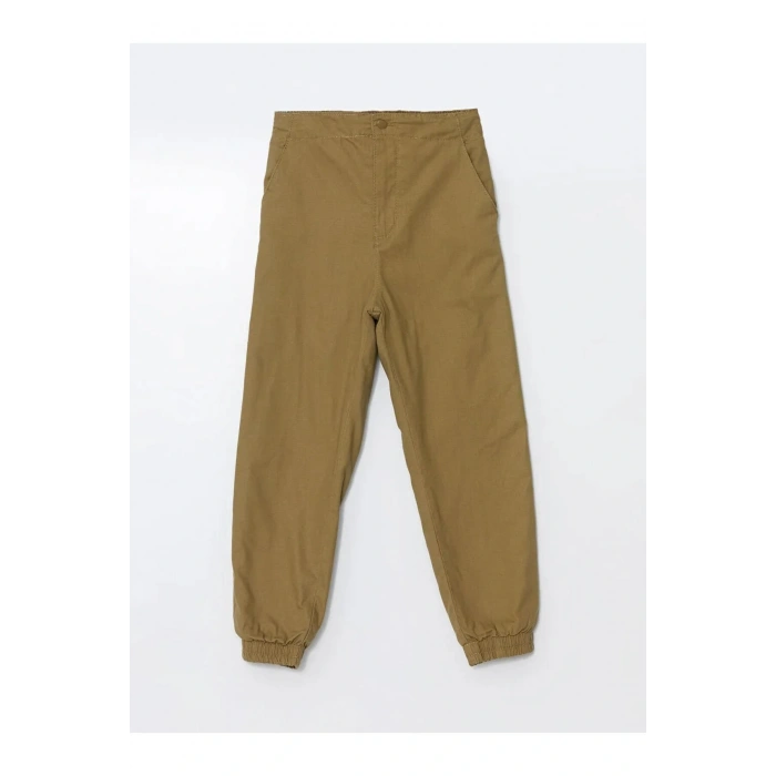 LCW Kids Kahverengi Beli Lastikli Polar Astarlı Erkek Çocuk Pantolon