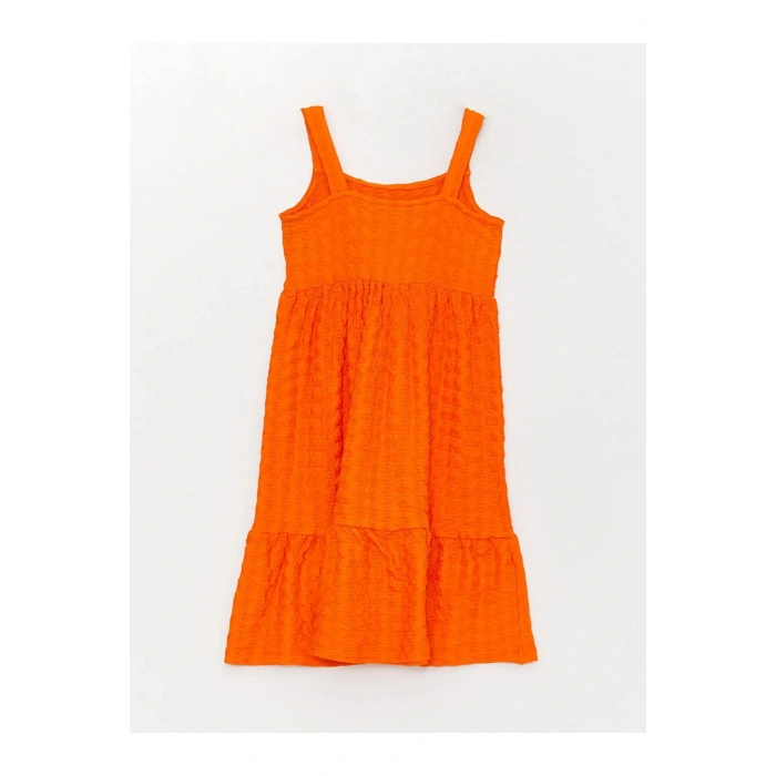 LCW Kids Kare Yaka Kız Çocuk Elbise