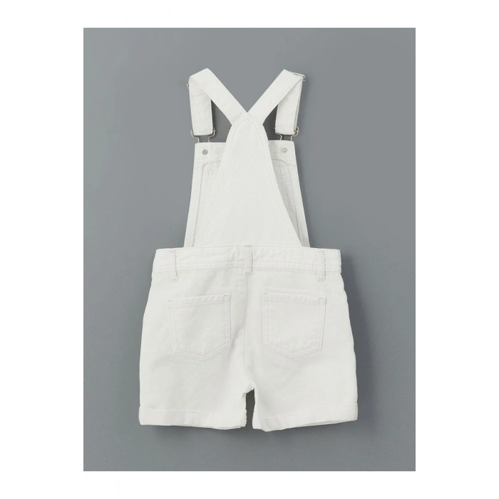 LCW Kids Kare Yaka Kız Çocuk Jean Salopet