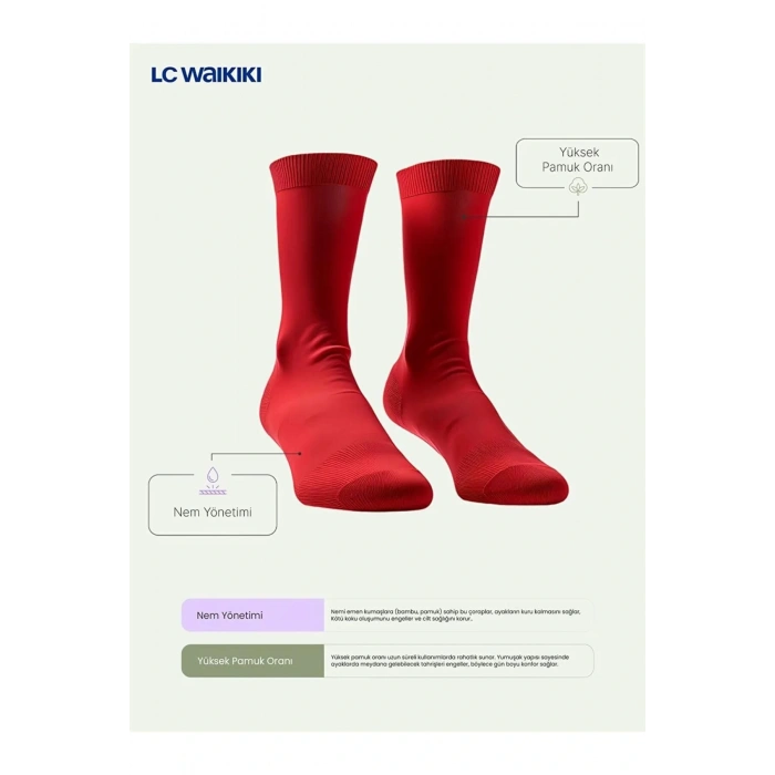 LCW Kids Karişik Desenli Erkek Çocuk Soket Çorap 5li