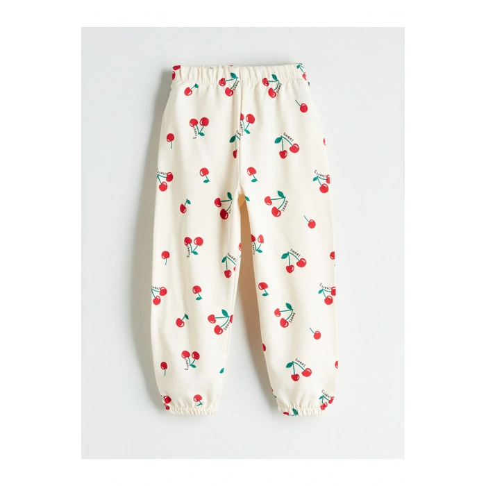 LCW Kids Kiraz Baskılı Kız Çocuk Jogger Eşofman Altı (W5)