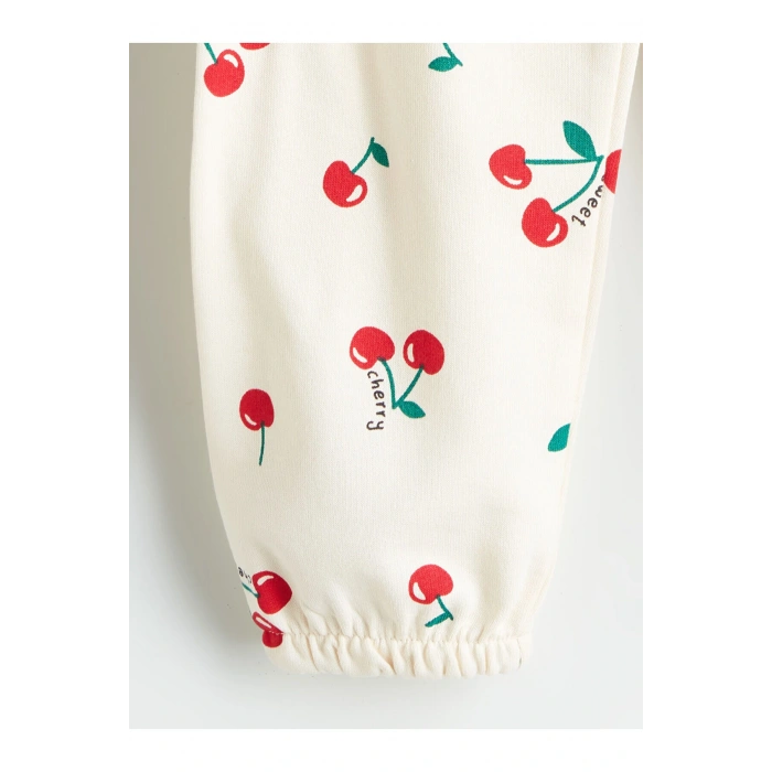 LCW Kids Kiraz Baskılı Kız Çocuk Jogger Eşofman Altı (W5)