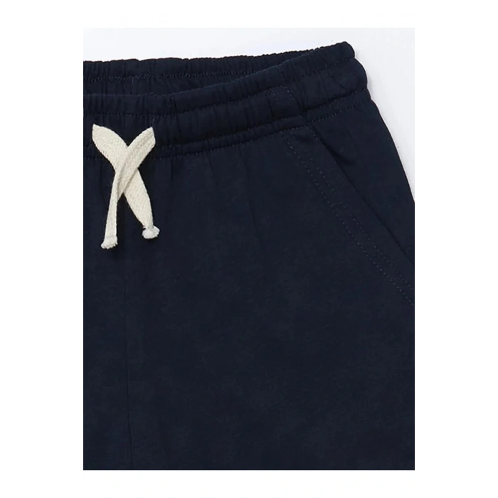 LCW Kids Lacivert Beli Lastikli Tokyo Baskılı Erkek Çocuk Şort