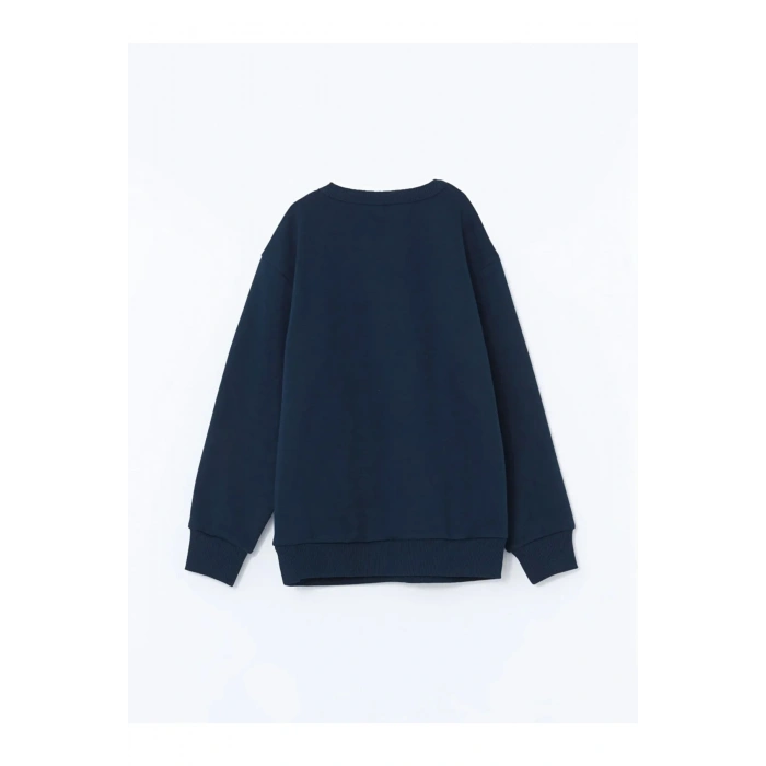 LCW Kids Lacivert Bisiklet Yaka Erkek Çocuk Sweatshirt