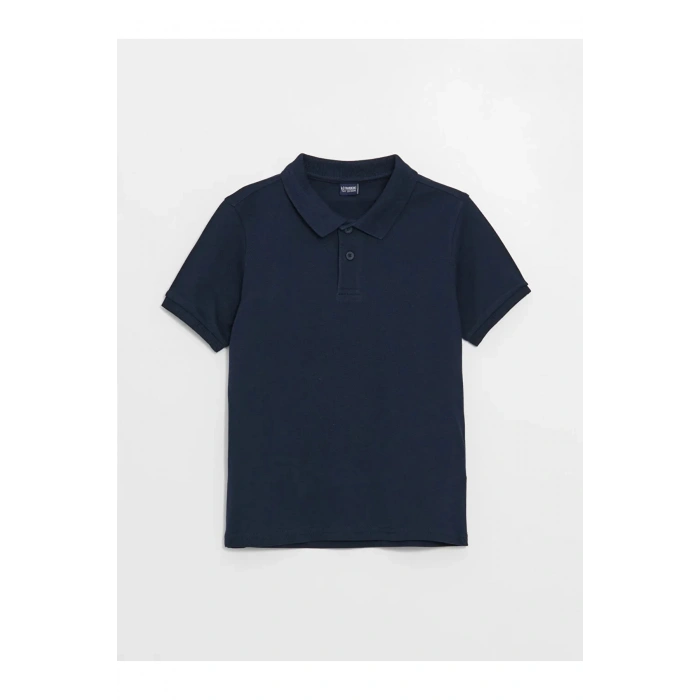 LCW Kids Lacivert Okulun En Havalı Polo Yaka Erkek Çocuk Tişörtü
