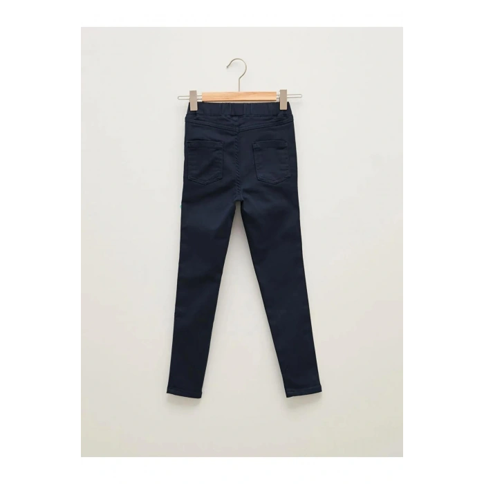 LCW Kids Lacivert Slim Fit Gabardin Kız Çocuk Pantolon