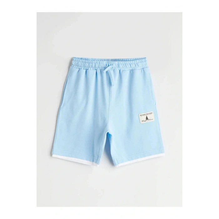 LCW Kids Mavi Beli Lastikli Erkek Çocuk Şort