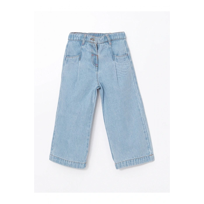 Lcw Kids Mavi Beli Lastikli Kız Çocuk Jean Pantolon