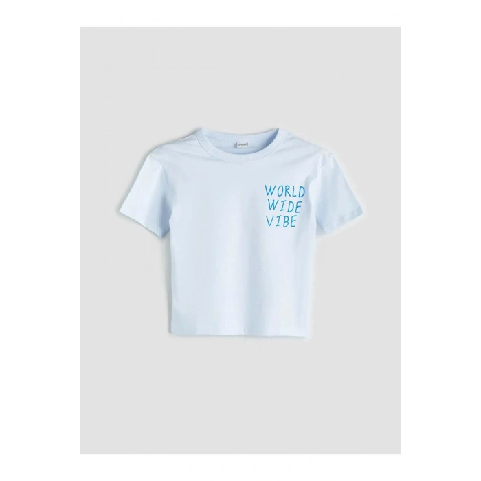 LCW Kids Mavi Bisiklet Yaka Erkek Çocuk Tişört 2li